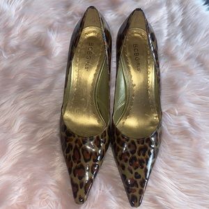 🎉🎉 GORGEOUS BCBGIRLS, SIZE 9, ANIMAL PRINT PATENT LEATHER HEELS!